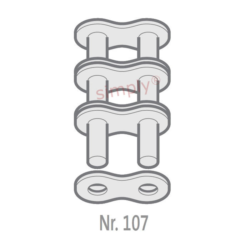 Renold SD 06B-3-NO107 BS Triplex Chain Outer Link To Be Riveted 3/8 inch Pitch