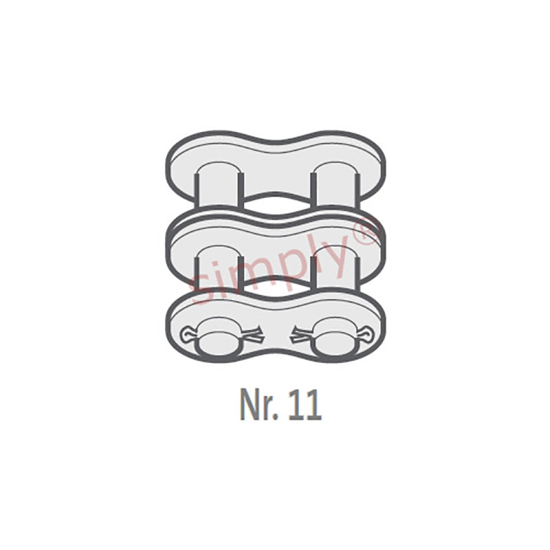 Renold 120-2-NO11 ANSI / AS Duplex Chain Cottered Connecting Link 1-1/2 inch Pitch