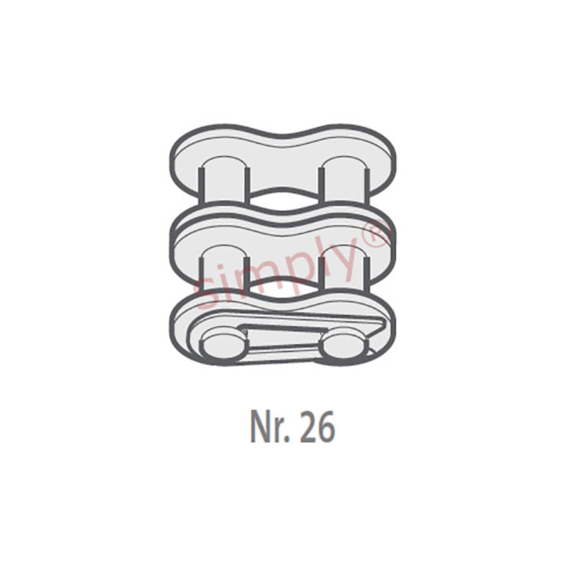 Renold Blue Box 40-2-NO26 ANSI / AS Duplex Chain Connecting Link With Spring Clip 1/2 inch Pitch