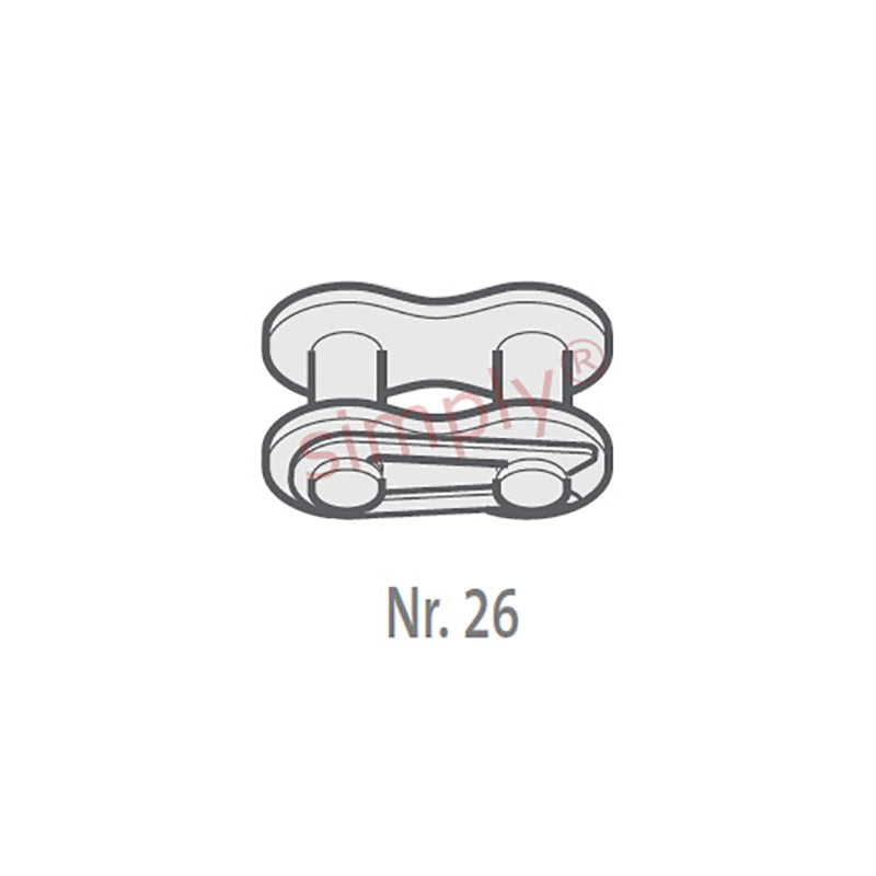 Renold Blue Box 20B-1-NO26 BS Simplex Connecting Link With Spring Clip 1-1/4 inch Pitch