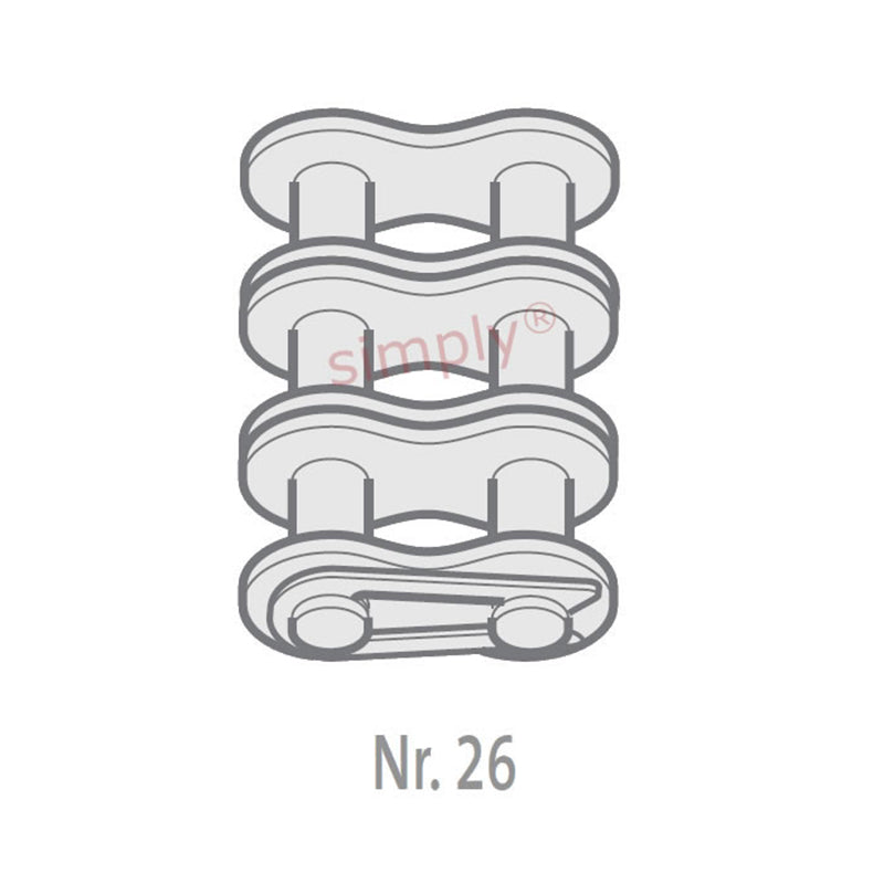 Branded 08B-3-NO26 BS Triplex Chain Connecting Link With Spring Clip 1/2 inch Pitch