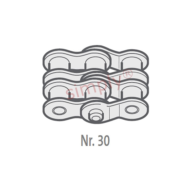 Renold Synergy 12B-2-NO30 BS Duplex Chain Double Cranked Link 3/4 inch Pitch