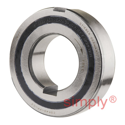 Stieber CSK40PP 40mm Sprag Clutch One Way Bearing with Internal and External Keyways 40x80x22mm