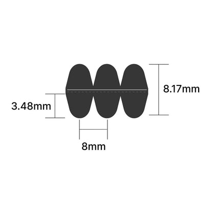 DD1304-8M-20 Transflex Double-Sided Timing Belt 20mm Wide 8mm Pitch 163 Teeth
