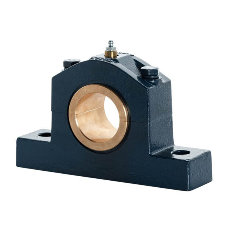 Major Brand DIN505-150M Medium Duty Metric Split Cast Iron Two Bolt Pillow / Plummer Block Housing with 150mm Bore Gunmetal Bush Insert - Allow 3-4 Weeks