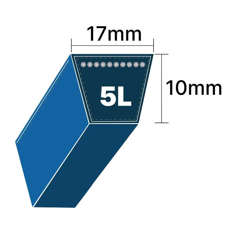 Pix DRY-5L560K 5L Section 17x10mm Blue Cotton Dry Cover Kevlar Re-inforced Mower Wrapped V-Belt