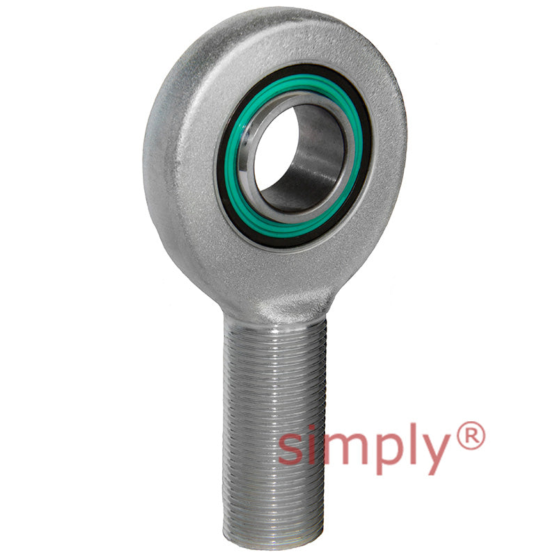 Fluro EAL80D2RS Left Hand Zinc Plated Steel / Steel Maintenance Free Male Plain Rod End M64x4 Thread