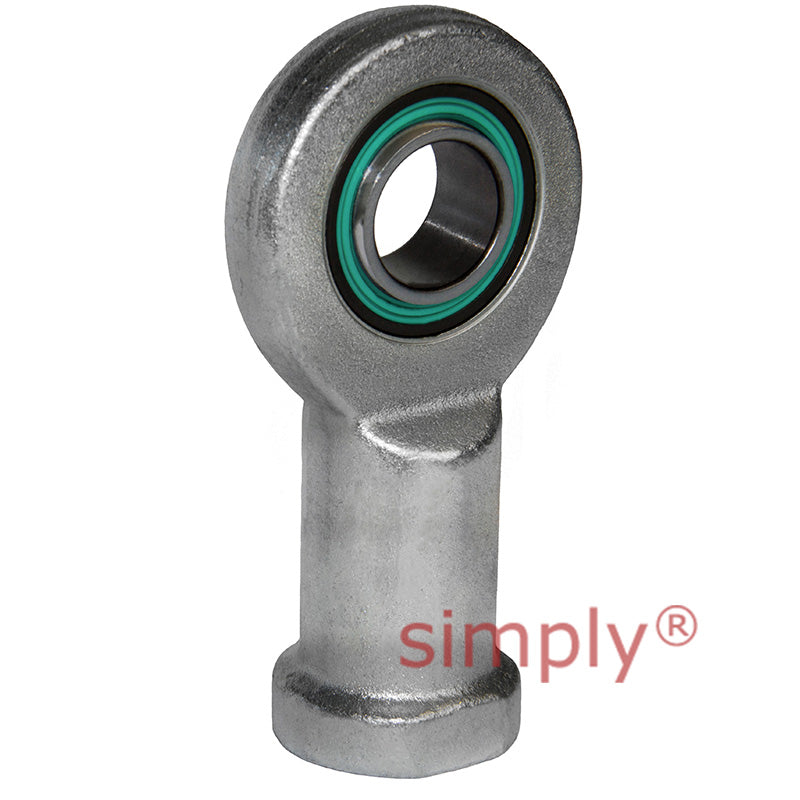 Fluro EI80D2RS Right Hand Zinc Plated Steel Maintenance Free Female Plain Rod End M64x4 Thread