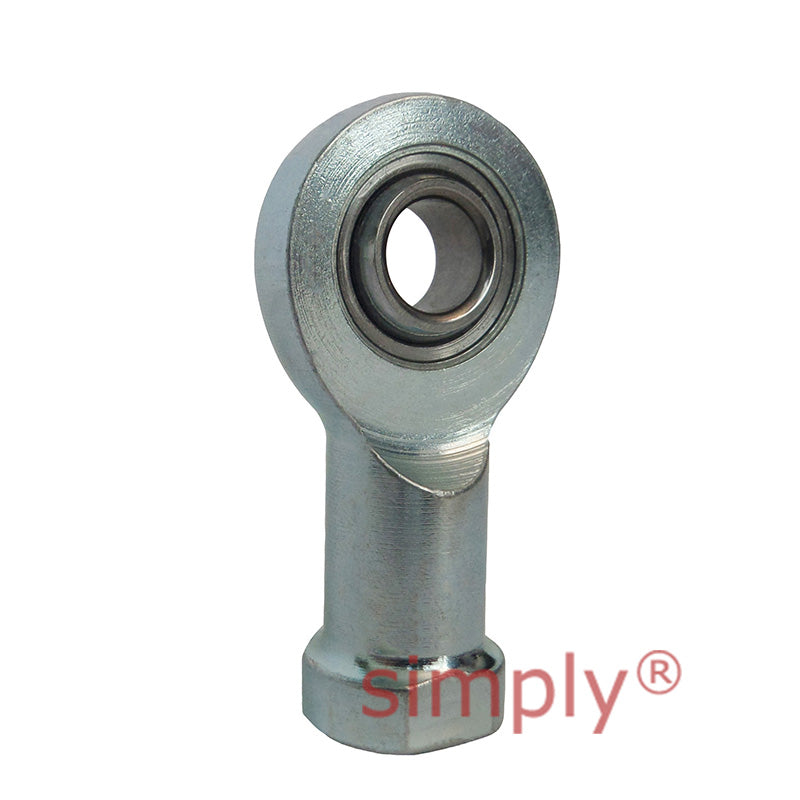Fluro EIL15D Left Hand Zinc Plated Steel Maintenance Free Female Plain Rod End M14 Thread