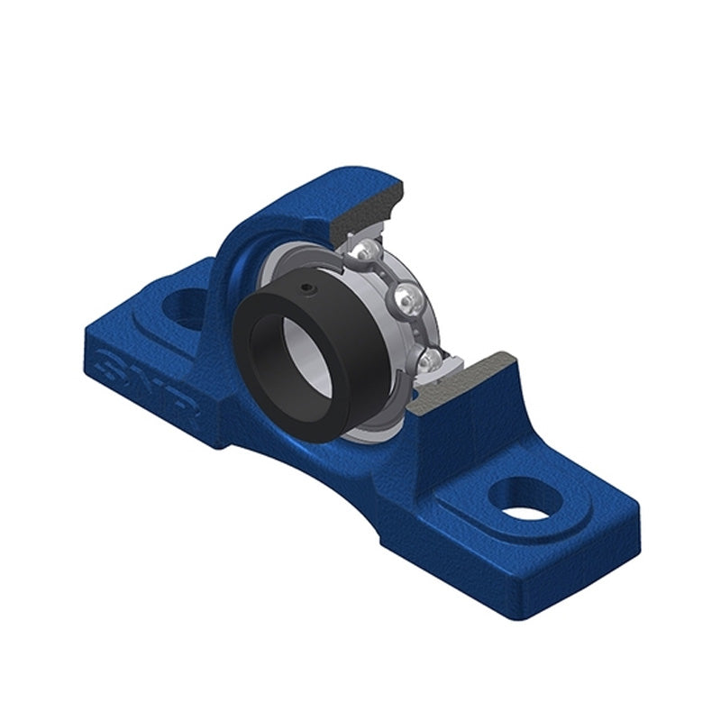 SNR ESP203 Metric Cast Iron Two Bolt Pillow / Plummer Block Housing with 17mm Eccentric Collar Insert - Allow 2-3 Days