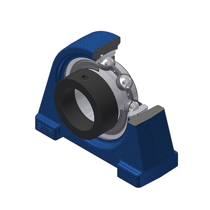 SNR ESPAE201N Threaded Base Small Footprint Metric Pillow / Plummer Block Housing with Eccentric Collar Insert 12mm Bore - Allow 2-3 Days