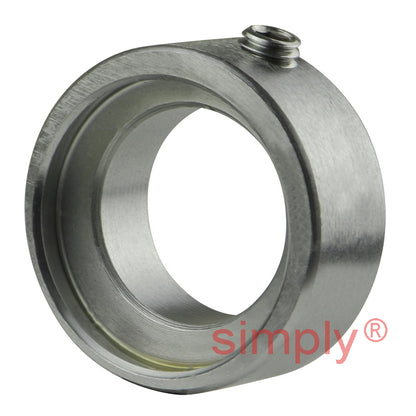 SNR ESPFL204 Metric Two Bolt Oval Pressed Steel Bearing Housing with 20mm Eccentric Collar Insert