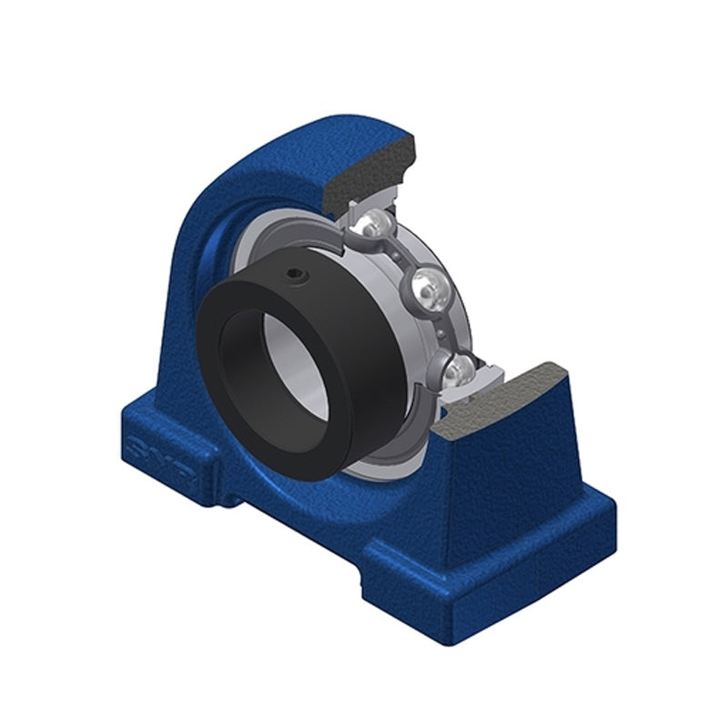 SNR ESPG203 Threaded Base Small Footprint Metric Pillow / Plummer Block Housing Supplied with Eccentric Collar Insert 17mm Bore - Allow 2-3 Days