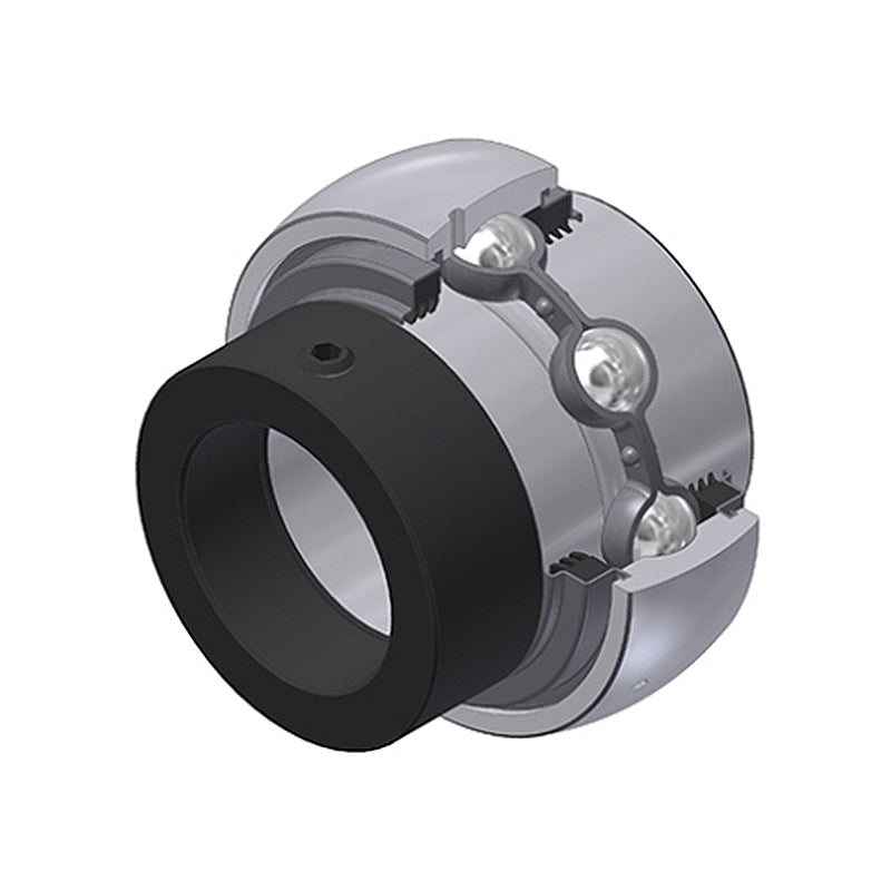 SNR EX214G2L3 Metric Full Width Spherical Outer Bearing Insert 70mm Bore 125mm Outside Diameter with Eccentric Collar and Triple Lip Seals - Allow 2-3 Days