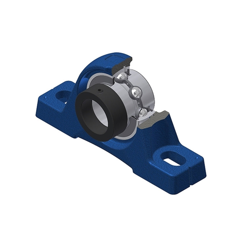 SNR EXPG202 Threaded Base Small Footprint Metric Pillow / Plummer Block Housing Supplied with Eccentric Collar Insert 15mm Bore - Allow 2-3 Days