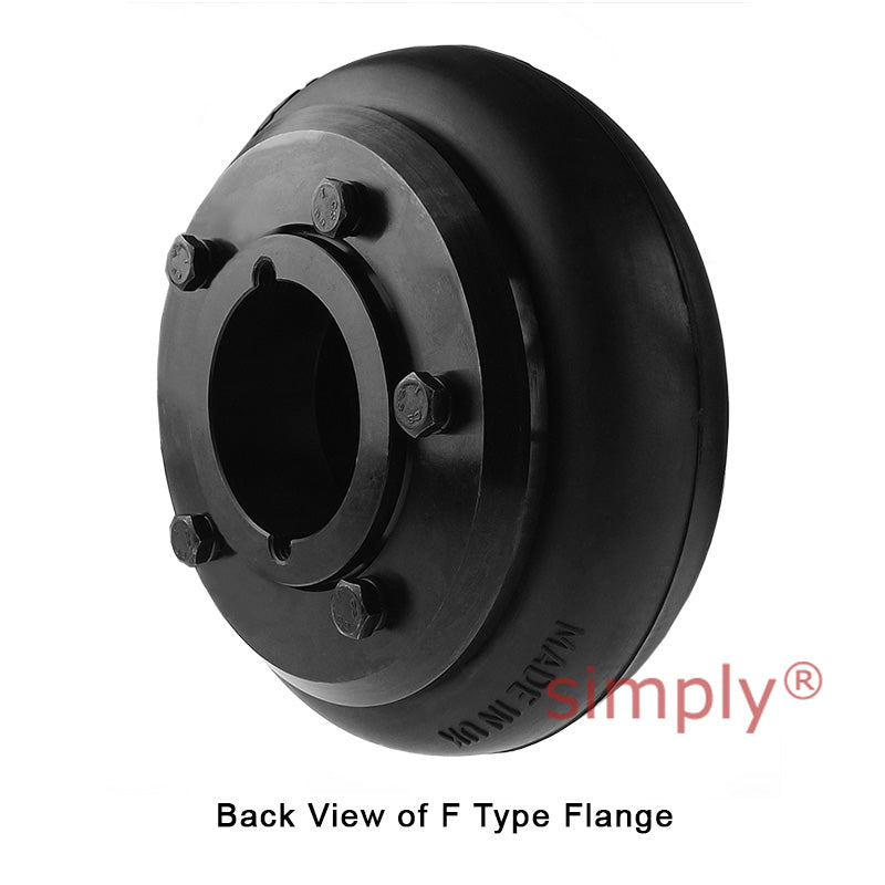 Major Brand F60H/F60F Inner/Outer Facing Taper Bores Type Tyre Drive Coupling Assembly with Fire Resistant Antistatic (F.R.A.S) Tyre