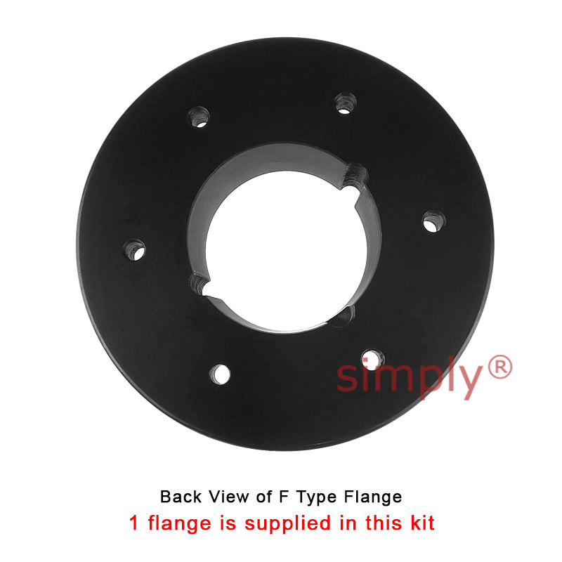 Major Brand F120F/F120B Inner Facing Taper Bore/Pilot Bored Tyre Drive Coupling Assembly with Fire Resistant Antistatic (F.R.A.S) Tyre