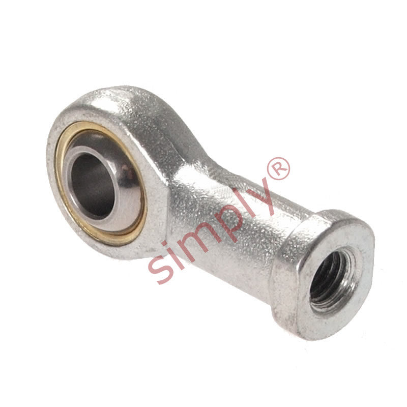 Dunlop FB-M16 Right Hand Metric Steel / Bronze Lined Maintenance Required Plain Female Rod End M16x2 Thread