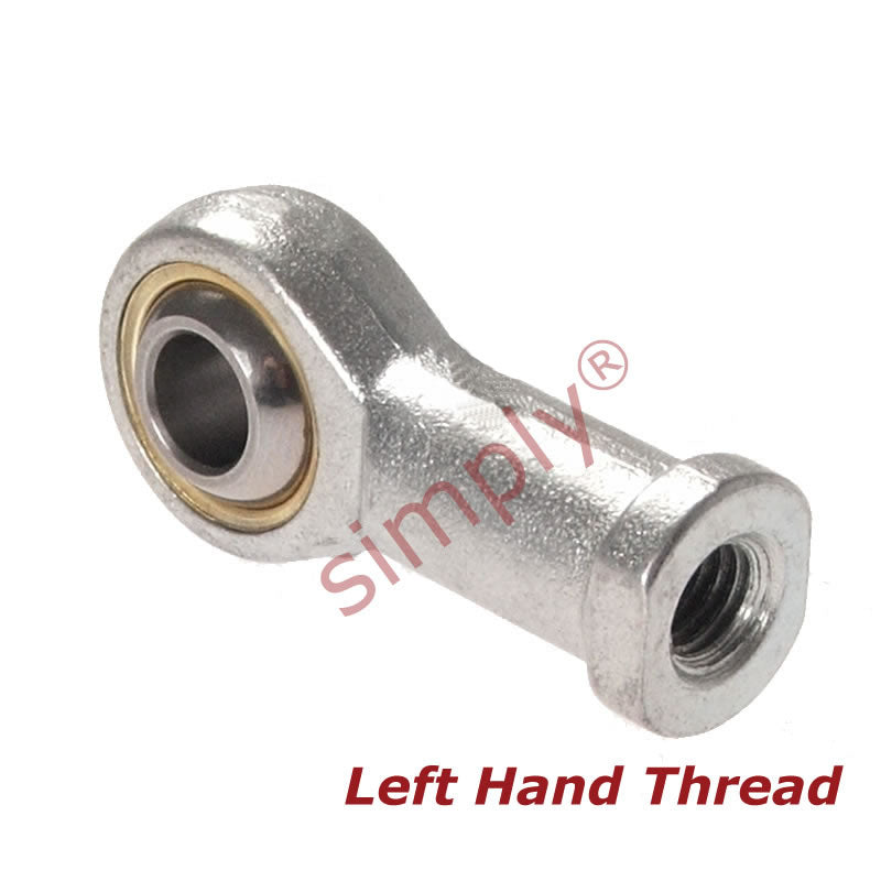 Dunlop FBL-M04 Left Hand Metric Steel / Bronze Lined Maintenance Required Plain Female Rod End M4x0.7 Thread - Allow 7-10 Days