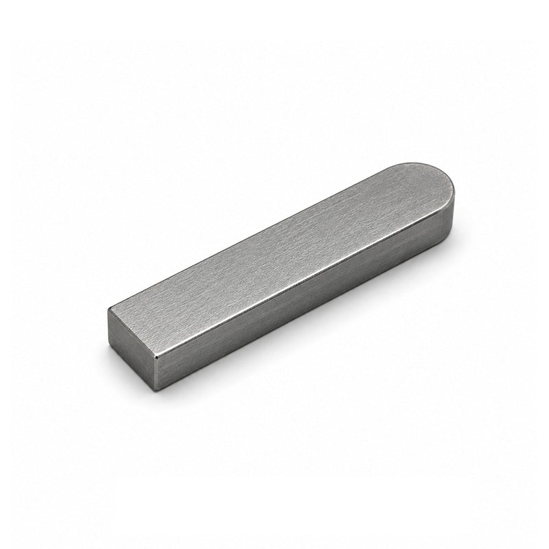 Imperial Carbon Steel DIN6885 Feather Key with 1 Rounded End 1/2x1/2x3-1/2 inch - Allow 2-3 Days