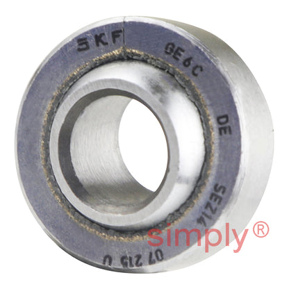 SKF GE6C Maintenance Free Spherical Plain Bearing Steel / Bronze 6x14x6x4mm