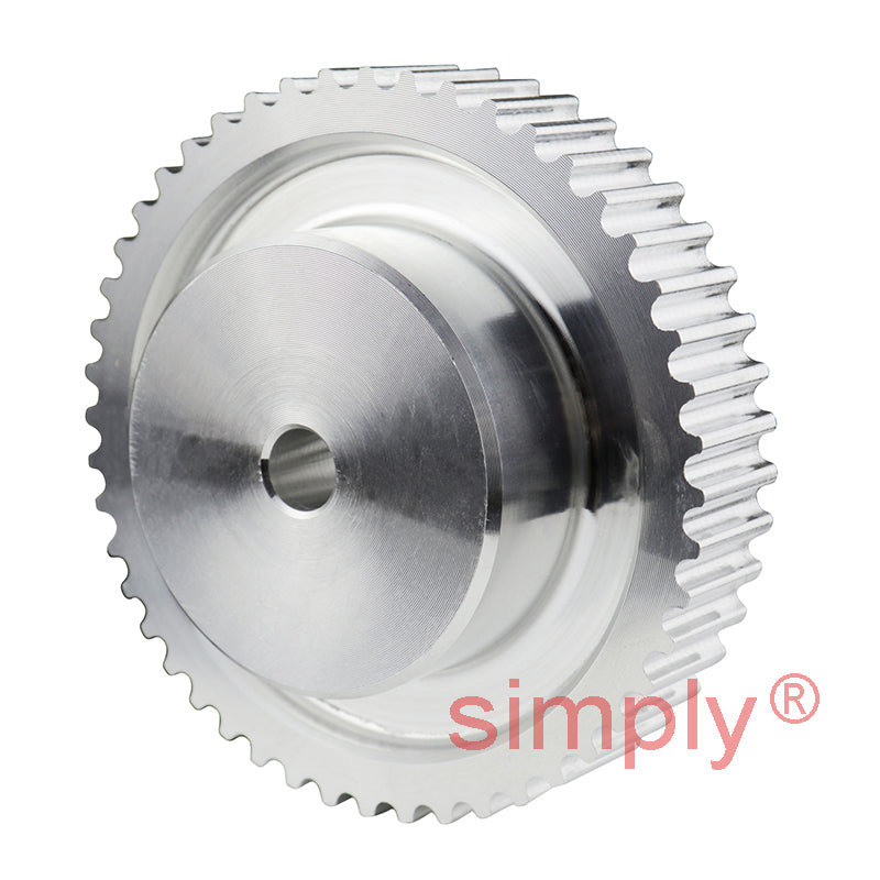 Drive-Flex P144-14M-55 - 14mm Pitch 144 Tooth Flangeless HTD Type Cast Iron Pilot Bore Timing Pulley for 55mm Wide Belts