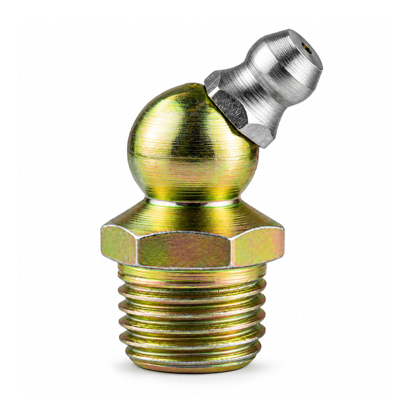 1/4x19 BSPT Hardened Mild Steel Zinc Plated 45 deg Hydraulic Grease Nipples - Pack of 500