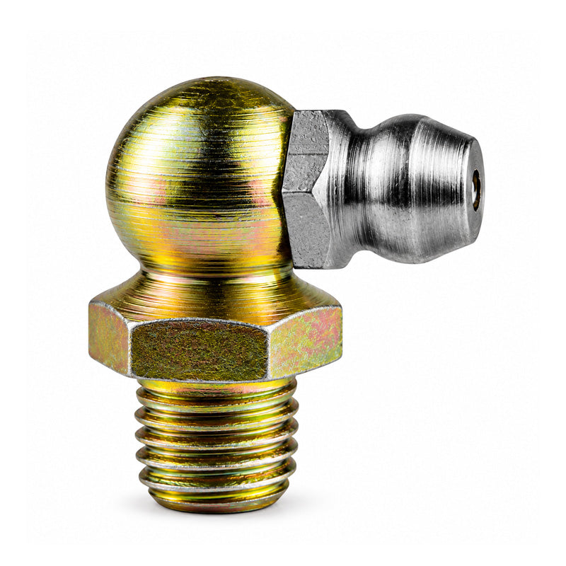 5/16x22 BSF Hardened Mild Steel Zinc Plated 90 deg Hydraulic Grease Nipples - Pack of 500