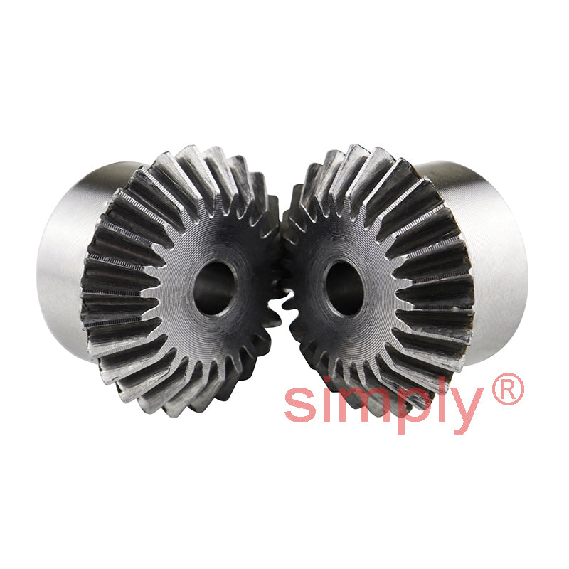 SBM25/26 Metric En8 Steel Mitre Gear (Set of 2) 26 Tooth 2.5 MOD 20 Deg Pressure Angle