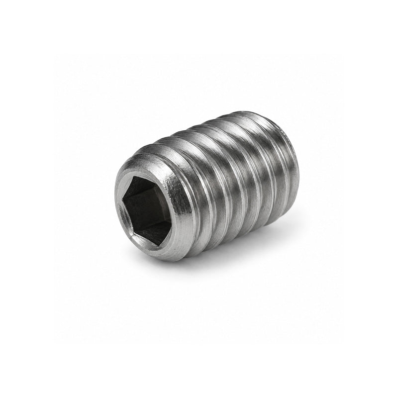 M6x6 Metric Steel Flat Point Grub Screw 6mm Length 1mm Pitch