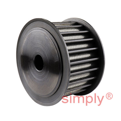 P24-8M-30F - 8mm Pitch 24 Tooth Flanged HTD Type Steel Pilot Bore Timing Pulley for 30mm Wide Belts