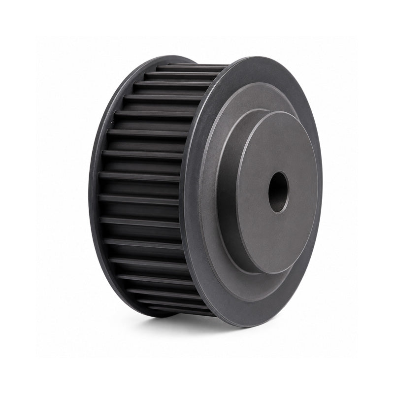 TL22-L-050F - 3/8 inch Pitch 22 Tooth Flanged Tapered Bore Steel Timing Pulley for 1/2 inch Wide Belts