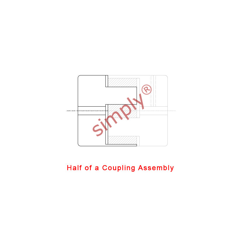 Major Brand L070B Pilot Bored Jaw Coupling Max Bore 19mm