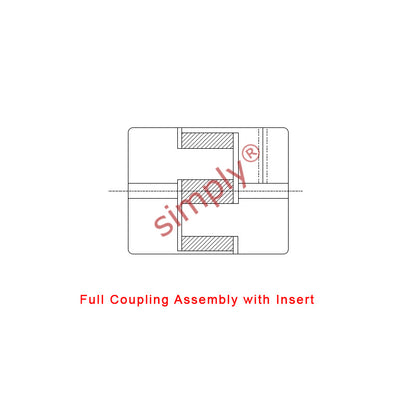 Major Brand L110B/L110B Pilot Bored Jaw Coupling Assembly Max Bore 42mm with Nitrile Rubber Insert