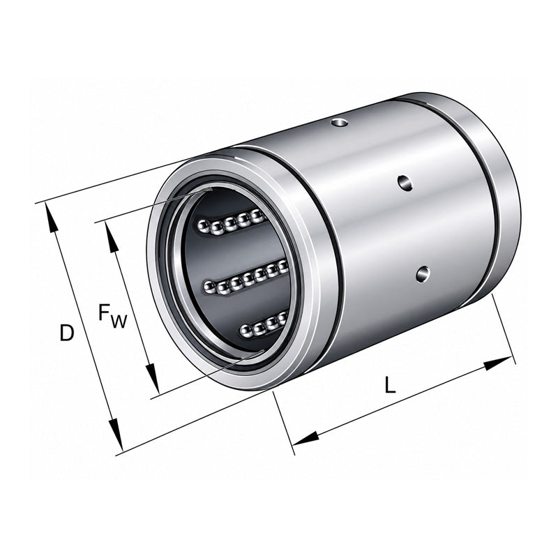 INA KBS12PPAS Relubricatable Linear Ball Bushing with Contact Seals 12x22x32mm