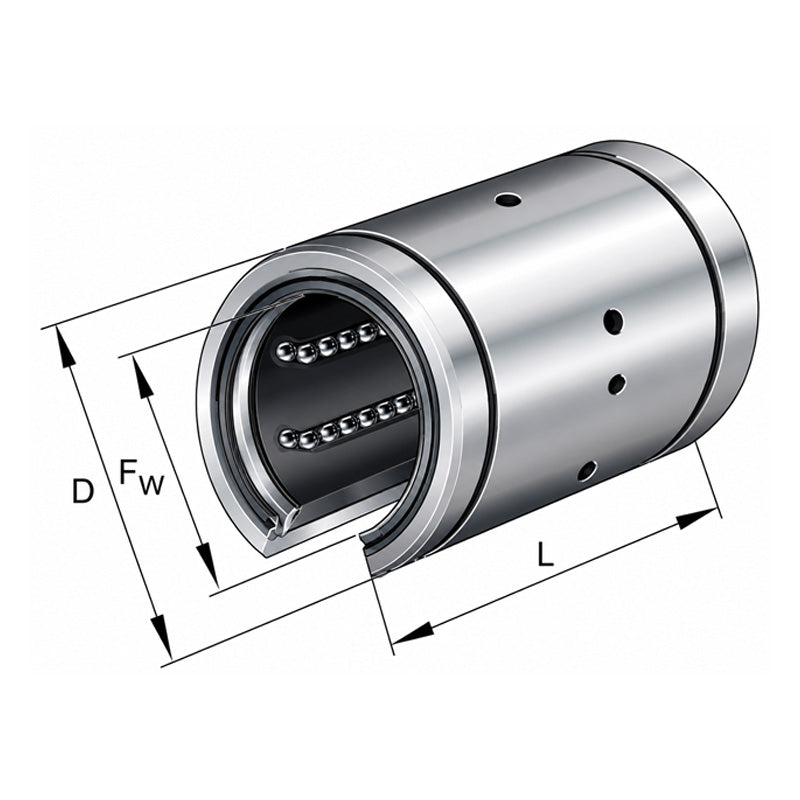 INA KBO12PPAS Relubricatable Linear Ball Bushing with Contact Seals 12x22x32mm