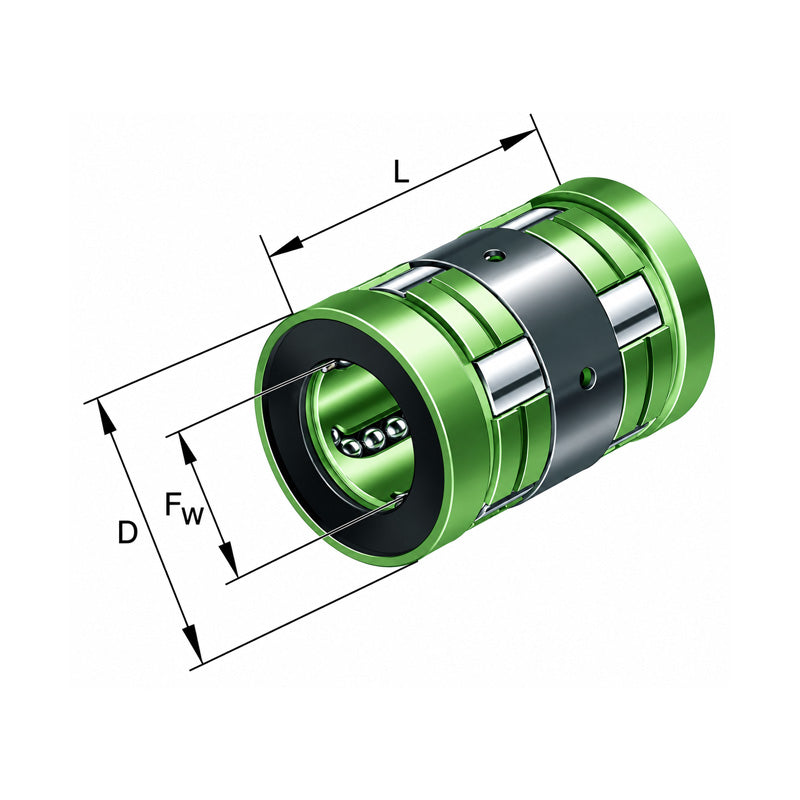 INA KN12 Relubricatable Closed Linear Ball Bushing 12x22x32mm