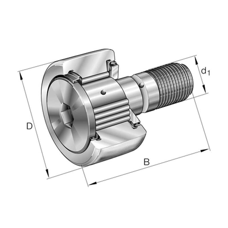 INA KRVE72-PP Stud Type Track Roller 24x72x80mm - Allow 1-2 Days - Contact Us For Faster Delivery