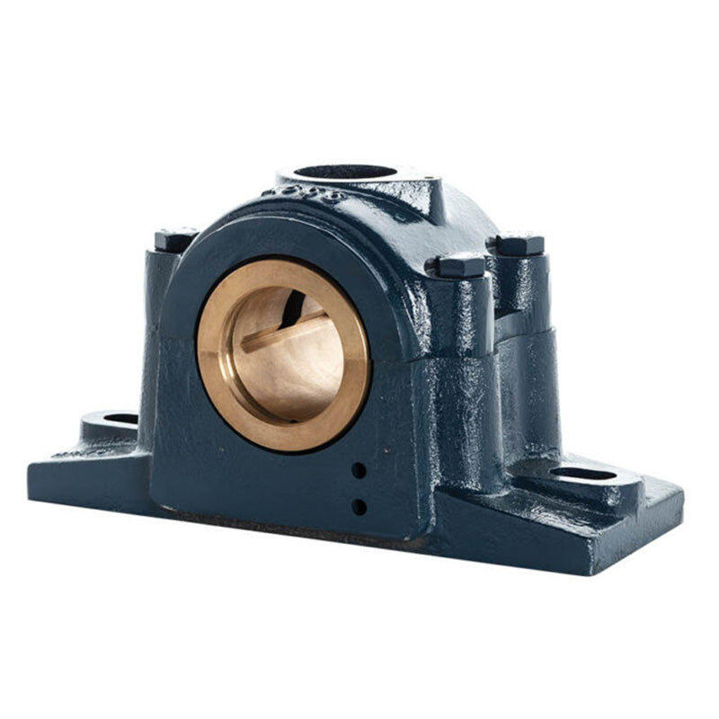Major Brand LR140M Metric Split Cast Iron Two Bolt Pillow / Plummer Block Housing with 140mm Bore Gunmetal Bush Insert - Allow 3-4 Weeks