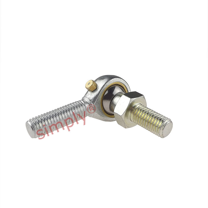 Dunlop MBL-M06S Left Hand Metric Steel / Bronze Lined Maintenance Required Studded Male Rod End M6x1 Thread