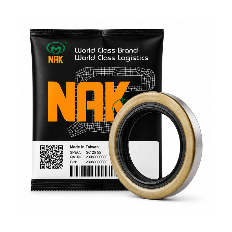NAK 8x10x0.75 inch Metal Cased Nitrile Rubber Additional Inner Case Double Lip Rotary Shaft Oil Seal with Garter Spring TA - Allow 7-10 Days