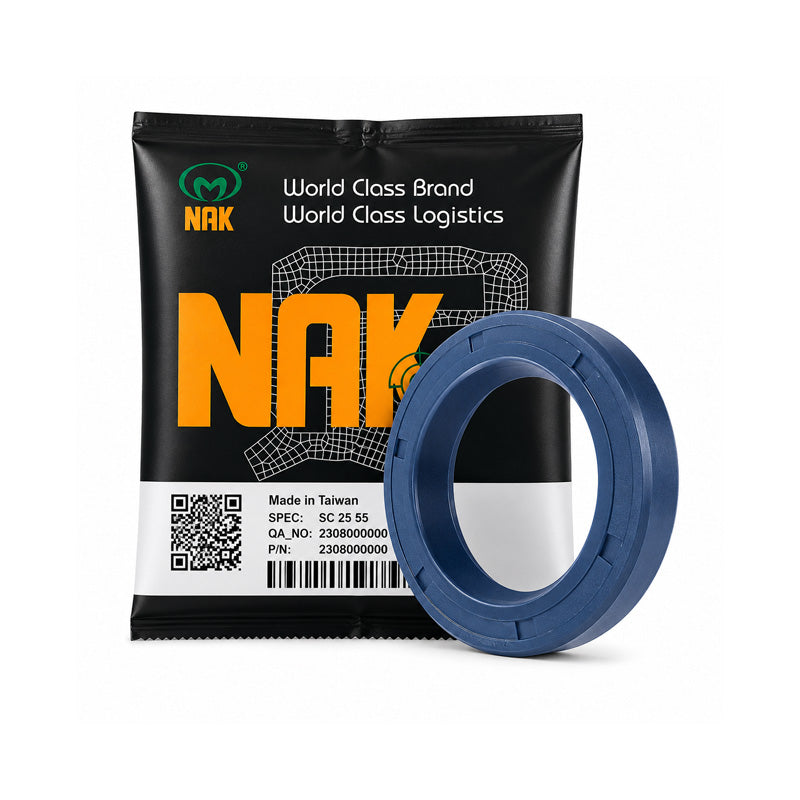 NAK 22x32x6/6.5mm HIGH PRESSURE Blue Nitrile Rubber Double Lip Rotary Shaft Oil Seal with Extra Internal Sealing Profile with Garter Spring TCN11