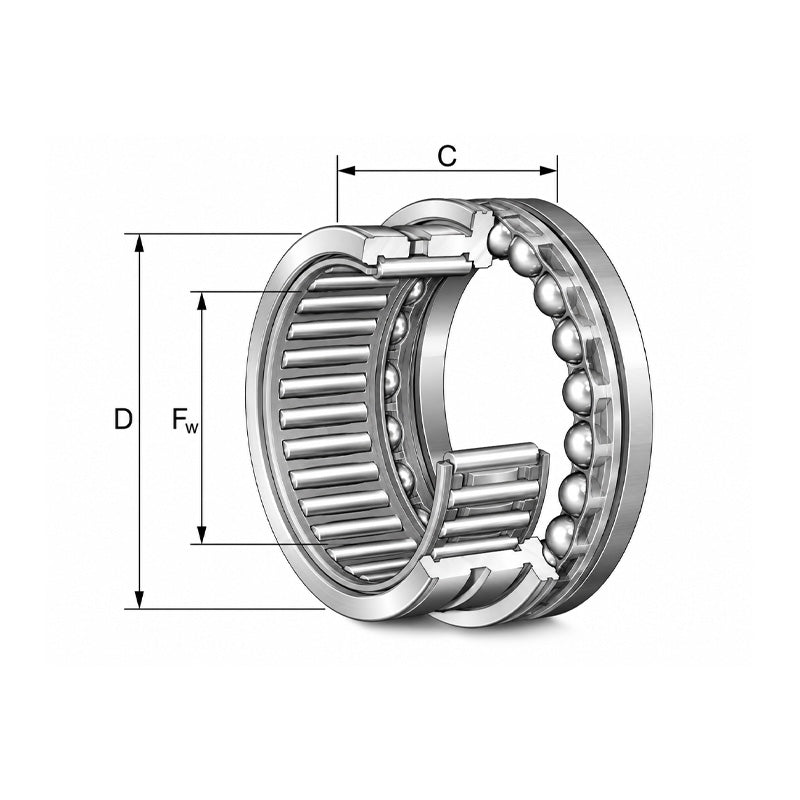 INA NKX12-Z-XL Needle Roller/Axial Ball Bearing 12x21x23mm - Allow 1-2 Days - Contact Us For Faster Delivery