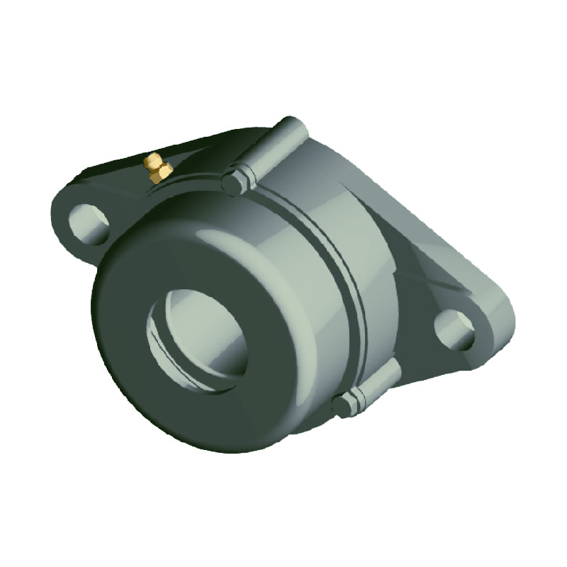 NTN C-UCFLX06D1 Metric Two Bolt Oval Cast Iron Flange Housing with 30mm Bore Insert with Cast Iron Cover - Open Version - Allow 2-3 Days
