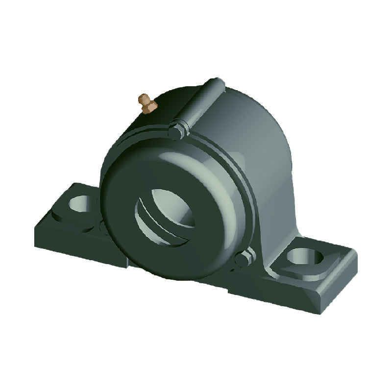 NTN C-UCP310D1 Metric Cast Iron Two Bolt Pillow / Plummer Block Housing with 50mm Bore Insert with Cast Iron Cover - Open Version - Allow 2-3 Days