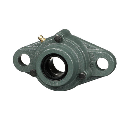 NTN C-UKFL206ED1/HE2306X Imperial Two Bolt Cast Iron Oval Housing with Cast Iron Cover - Open Version - Insert and Adaptor Sleeve Fits 1 inch Shaft - Allow 2-3 Days