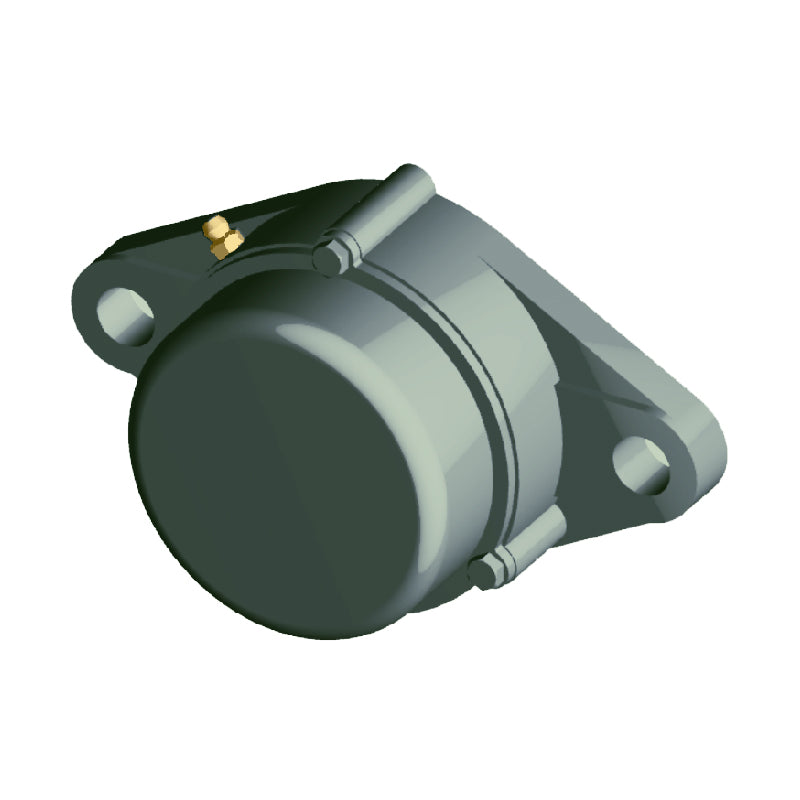 NTN CM-UCFL309D1 Metric Two Bolt Oval Cast Iron Flange Housing with 45mm Bore Insert with Cast Iron Cover - Closed Version - Allow 2-3 Days