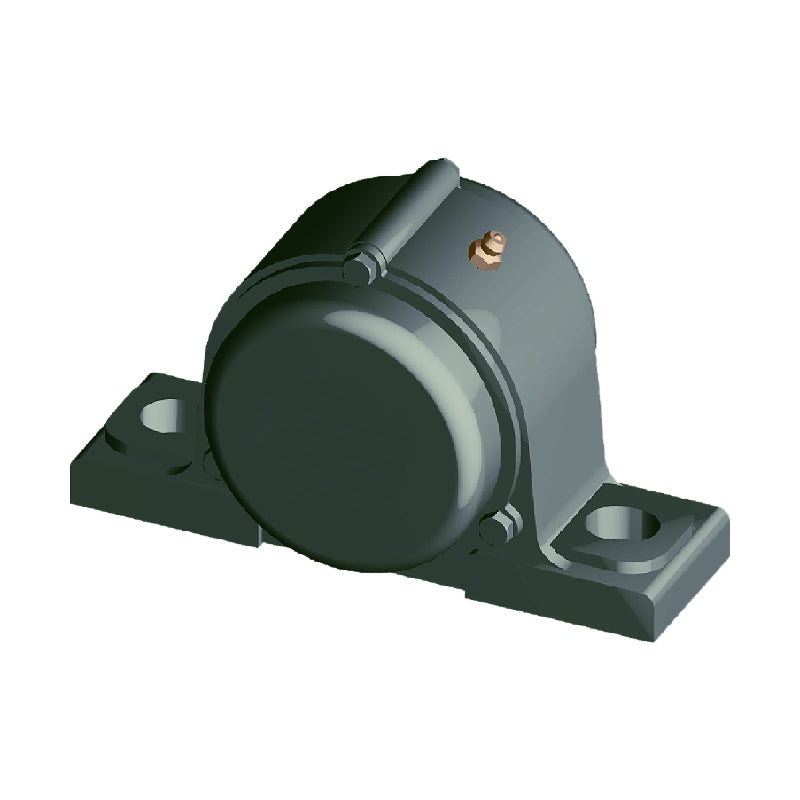 NTN CM-UCP205D1 Metric Cast Iron Two Bolt Pillow / Plummer Block Housing with 25mm Bore Insert with Cast Iron Cover - Closed Version - Allow 2-3 Days