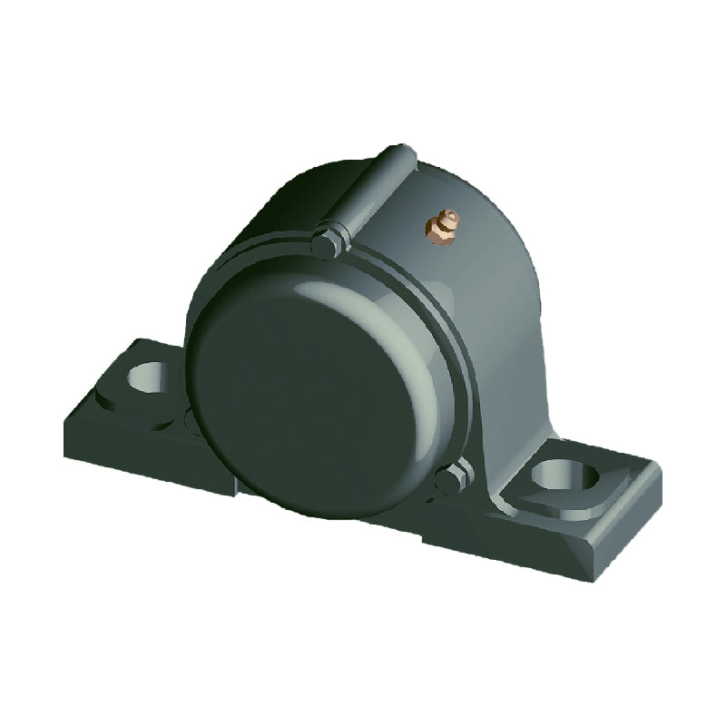 NTN CM-UCPX12-206D1 Imperial Cast Iron Two Bolt Pillow / Plummer Block Housing with 2-3/8 inch Bore Insert with Cast Iron Cover - Closed Version - Allow 2-3 Days