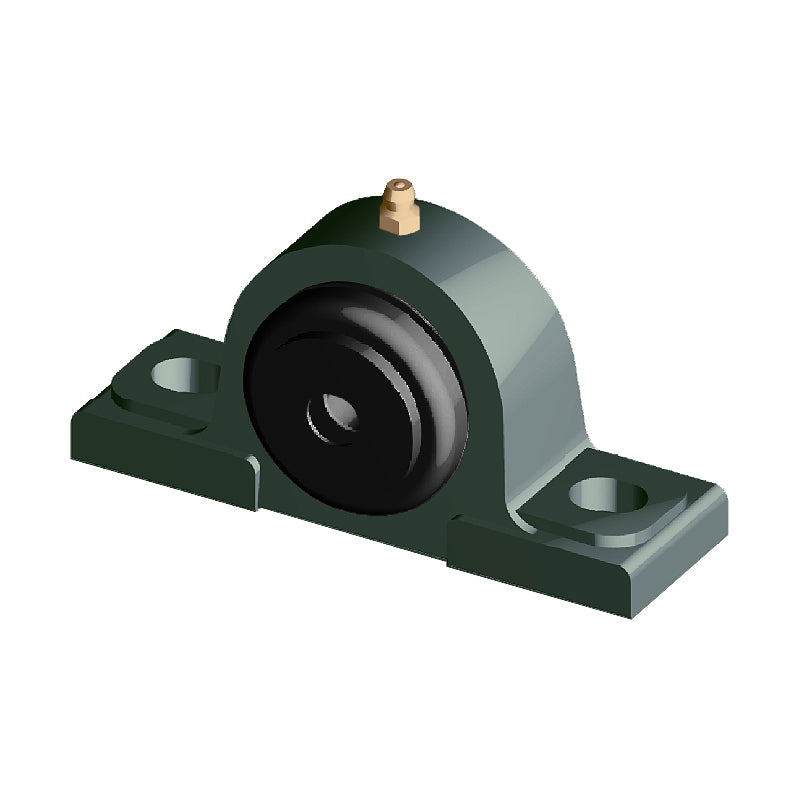NTN M-SM-UCP201-008D1 Imperial Cast Iron Two Bolt Pillow / Plummer Block Housing with 1/2 inch Bore Insert with Steel Plate Cover - Closed Version - Allow 2-3 Days
